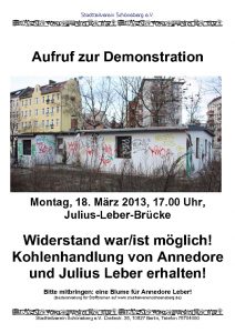 Plakat 18-03-2013 Demonstrationsaufruf