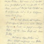 Kopie des handschriftlichen Briefes. Der Text des Briefes wird unter dem Brief angezeigt
